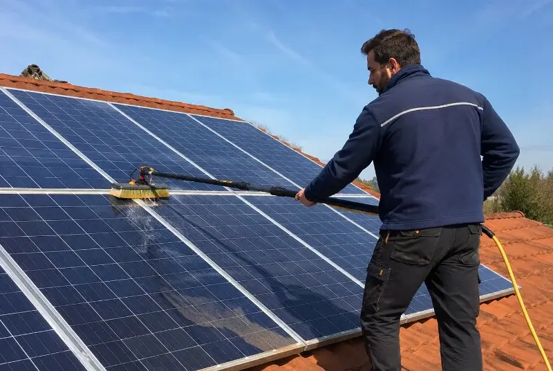 Nettoyage et entretien de panneaux solaires à la Boissière