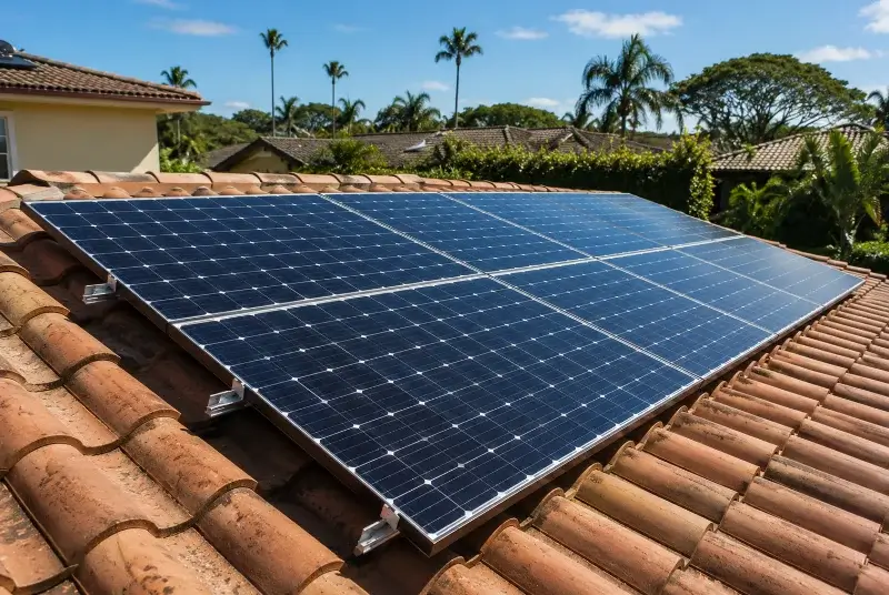 Installation de panneaux solaires à la Boissière